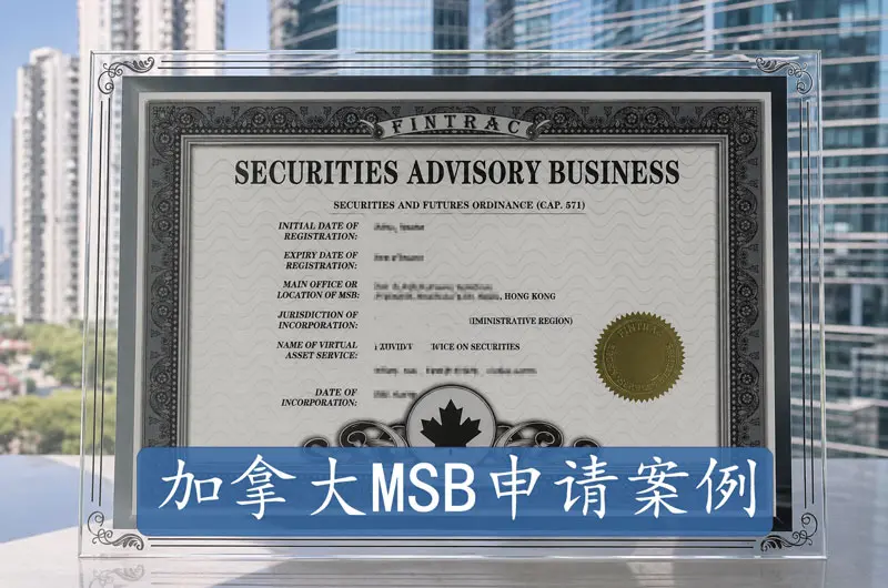 加拿大MSB牌照申请 成功案例